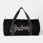 Sac De Sport Monogramme et nom rose pâle moderne (Verso)