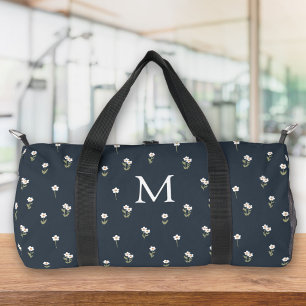 Sac De Sport Monogramme Fleur Sauvage Bohème Floral Ditsy Bleu