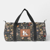 Sac De Sport Monogramme Floral Boho Moderne Nom (Recto)