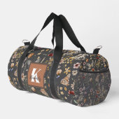 Sac De Sport Monogramme Floral Boho Moderne Nom (Coin droit)