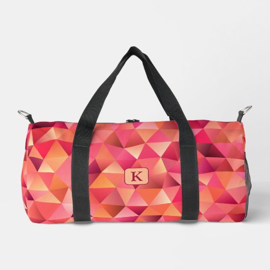 Sac De Sport Monogramme géométrique rouge orange rose cool (Recto)