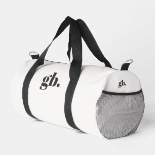 Sac De Sport Monogramme Gras Élégant Vintage Blanc