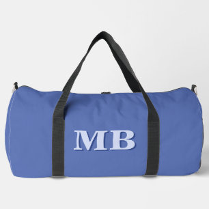 Sac De Sport Monogramme initial minimaliste bleu moderne