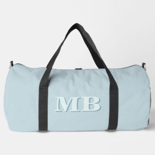 Sac De Sport Monogramme initial minimaliste bleu moderne