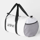 Sac De Sport Monogramme initial noir et blanc personnalisé (Coin droit)