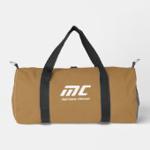 Sac De Sport Monogramme Marron Uni Texte de Nom Simple pour Lui (Recto)