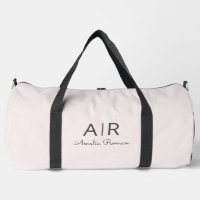Monogramme minimal initial et nom Pastel rose