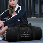 Sac De Sport Monogramme minimaliste ou ajouter un logo Business<br><div class="desc">Sac minimaliste Moderne. Noir & Blanc ou choisissez vos couleurs personnalisées. Parfait pour les petites entreprises, les marques d'entreprise, les travailleurs indépendants, aller à la salle de sport, Voyage et plus encore. Facile à personnaliser avec vos initiales monographiques, nom et information d'entreprise, titre de poste, slogan ou même ajouter votre...</div>
