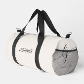 Sac De Sport Monogramme Moderne Fille Calligraphie Script Perso (Coin droit)