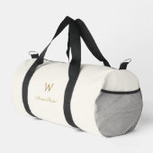 Sac De Sport Monogramme Moderne Or Écriture Script (Coin droit)
