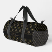 Sac De Sport Monogramme Noir Et Or Moderne (Coin droit)