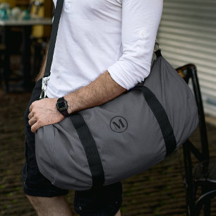 Sac De Sport Monogramme noir gris personnalisé Sport ou voyage