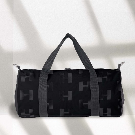 Sac De Sport Monogramme noir Motif, Monogramme moderne Duffel