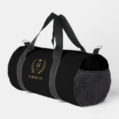 Sac De Sport Monogramme Or Noir Simple Et Élégant (Coin droit)