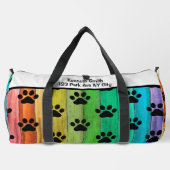 Sac De Sport Monogramme personnalisable empreinte de patte plan (Verso)