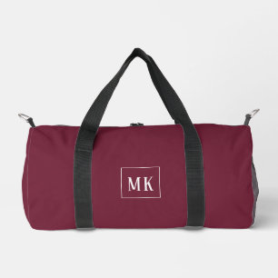 Sac De Sport monogramme personnalisé, bordeaux partout