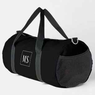 Sac De Sport monogramme personnalisé, noir partout