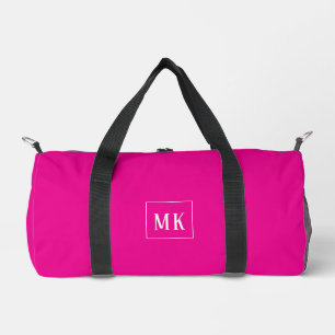 Sac De Sport monogramme personnalisé, rose chaud partout