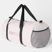 Sac De Sport Monogramme Personnalisé Rose Initiale Et Nom (Coin droit)