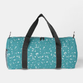 Sac De Sport Monogramme personnalisé Turquoise Terrazzo (Verso)