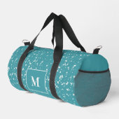 Sac De Sport Monogramme personnalisé Turquoise Terrazzo (Coin droit)