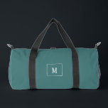 Sac De Sport monogramme personnalisé, vert aqua partout<br><div class="desc">Une typographie simple et une couleur moderne bleu vert aqua confèrent à ce design une élégante facilité. Associez-vous à d'autres éléments de cette collection pour créer un ensemble correspondant.</div>