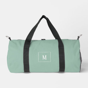 Sac De Sport monogramme personnalisé, vert sauge partout