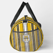 Sac De Sport Monogramme Personnalisé Yellow Black Strips (Droite)