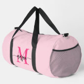 Sac De Sport Monogramme rose chaud Nom de la fillette Script Sp (Coin droit)