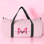 Sac De Sport Monogramme rose chaud Nom de la fillette Script Sp<br><div class="desc">Élevez votre jeu avec notre Hot Pink Monogram Nom Girl's Script Sports Duffle Bag! Doté d'un design rose vif, ce sac de duffle est personnalisé avec votre nom dans une police de script élégante pour une touche personnalisée. Idéal pour les sports, les séances de gym ou les voyages, il offre...</div>