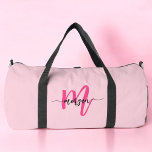 Sac De Sport Monogramme rose chaud Nom de la fillette Script Sp<br><div class="desc">Élevez votre jeu avec notre Hot Pink Monogram Nom Girl's Script Sports Duffle Bag! Doté d'un design rose vif, ce sac de duffle est personnalisé avec votre nom dans une police de script élégante pour une touche personnalisée. Idéal pour les sports, les séances de gym ou les voyages, il offre...</div>