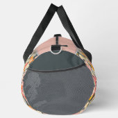 Sac De Sport Monogramme rose et gris Fleur initiale grande (Droite)