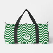 Sac De Sport Monogramme Vert et blanc Vagues rayures psychédéli (Recto)