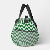 Sac De Sport Monogramme Vert et blanc Vagues rayures psychédéli (Droite)