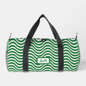 Sac De Sport Monogramme Vert et blanc Vagues rayures psychédéli (Verso)