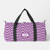 Sac De Sport Monogramme violet blanc ondulée rayures psychédéli (Recto)