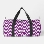 Sac De Sport Monogramme violet blanc ondulée rayures psychédéli (Verso)