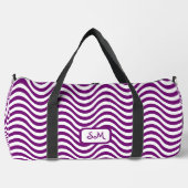 Sac De Sport Monogramme violet blanc ondulée rayures psychédéli (Recto)