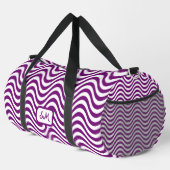Sac De Sport Monogramme violet blanc ondulée rayures psychédéli (Coin droit)