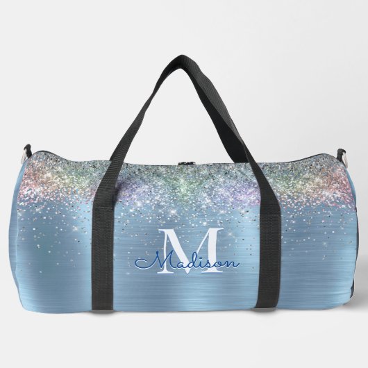 Sac De Sport Monographie de parties scintillant bleu glace iris (Recto)
