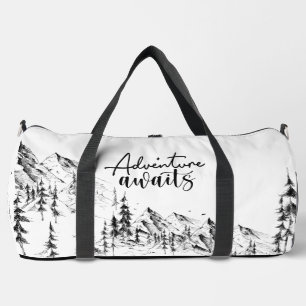 Sac De Sport Montagnes personnalisées Croquis Aventure Attend
