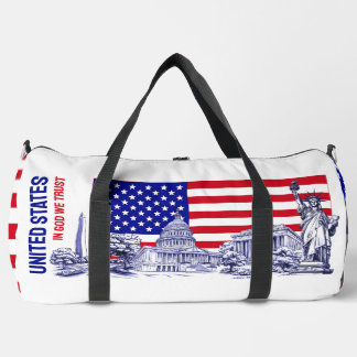 Sac De Sport Monument du drapeau américain Illustration Souveni