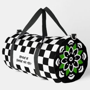 Sac De Sport Motif À damiers noir et blanc