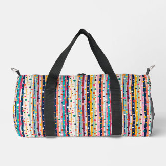 Sac De Sport Motif à pois et rayures Color Pop
