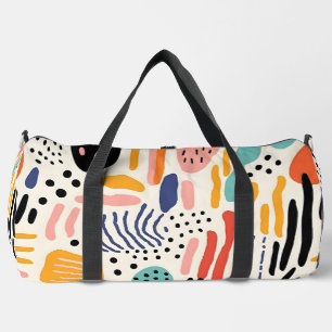Sac De Sport Motif Abstrait de Formes Organiques Memphis