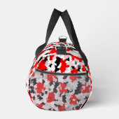 Sac De Sport Motif Abstrait irrégulier Rouge noir blanc (Droite)