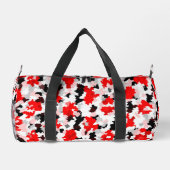 Sac De Sport Motif Abstrait irrégulier Rouge noir blanc (Verso)
