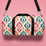 Sac De Sport Motif Abstrait tribal coloré Monogramme<br><div class="desc">Monogramme Colorful Tribal Abstrait Motif Personnalisé Nom Duffle Sac Sport Sac Gym Sac dispose d'un élégant motif ethnique coloré en bleu, vert, orange et rose sur un arrière - plan crème. Ajoutez votre monogramme, nom ou texte personnalisé pour un cadeau fabuleux pour votre famille et vos amis. Créé par Evco...</div>