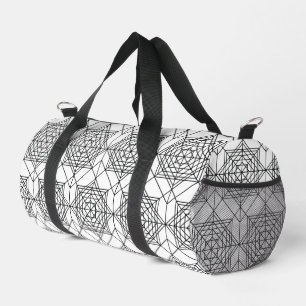 Sac De Sport Motif Abstrait vintage noir et blanc