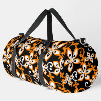 MOTIF ALOHA HAWAII EN NOIR/ORANGE